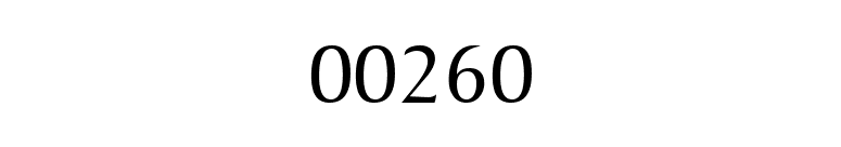 00260 font preview