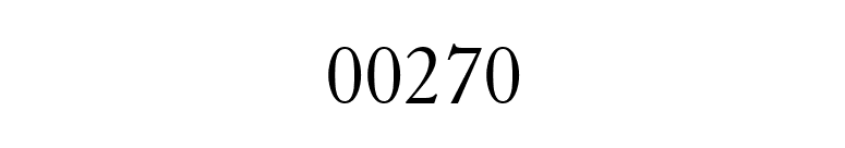 00270 font preview