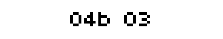 04b 03 font preview