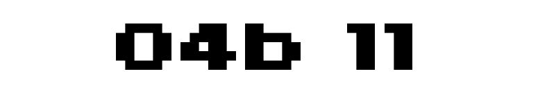 04b 11 font preview