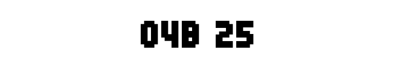 04b 25 font preview