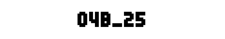 04b_25 font preview
