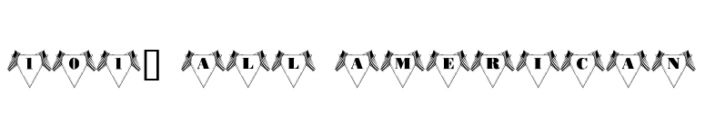 101! All American font preview