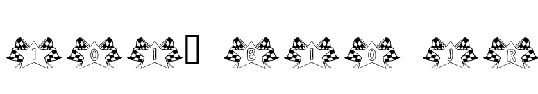 101! B10 Jr font preview