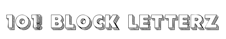 101! Block LetterZ font preview