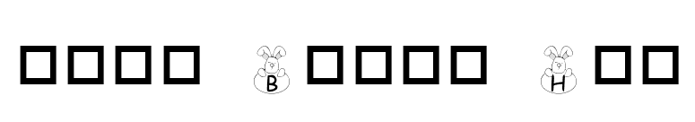 101! Bunny Hug font preview
