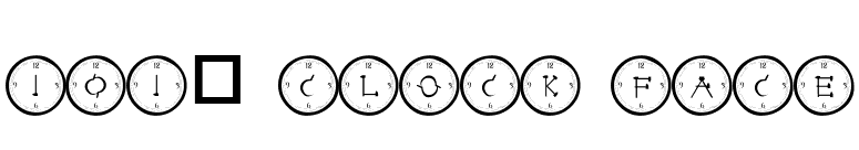 101! Clock Face font preview