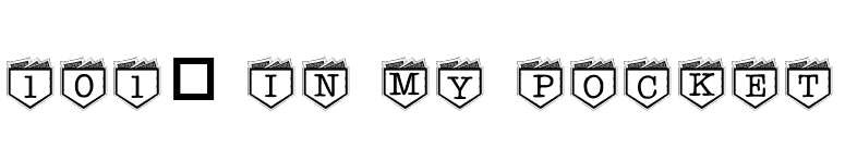 101! In My Pocket font preview