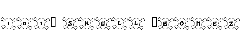 101! Skull &BoneZ font preview