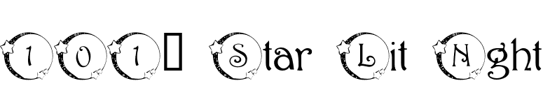 101! Star Lit Nght font preview