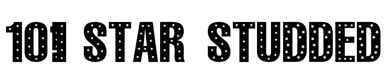 101! StaR StuDDeD font preview