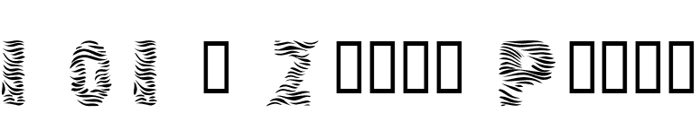 101! Zebra Print font preview