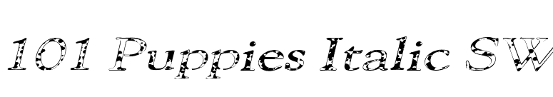 101 Puppies Italic SW font preview