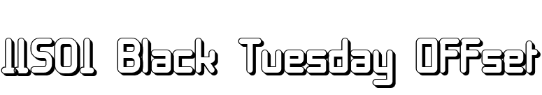 11S01 Black Tuesday Offset font preview
