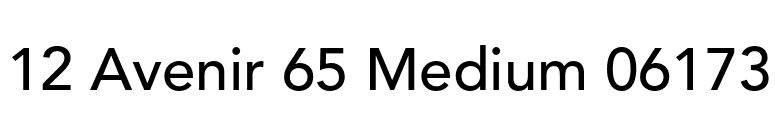 12 Avenir 65 Medium 06173 font preview