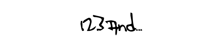 123 and... font preview