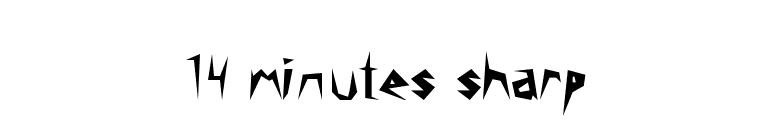 14 minutes sharp font preview