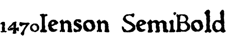 1470Jenson SemiBold font preview
