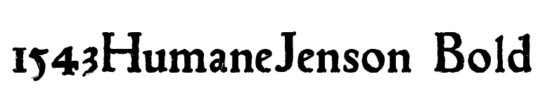 1543HumaneJenson Bold font preview