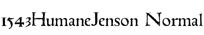 1543HumaneJenson Normal font preview