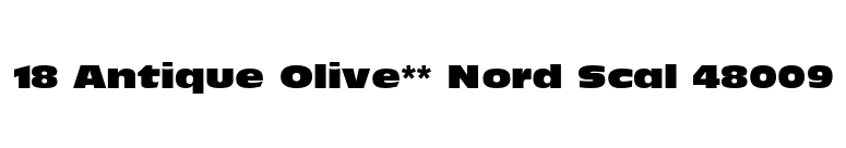 18 Antique Olive** Nord Scal 48009 font preview