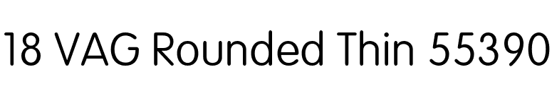 18 VAG Rounded Thin 55390 font preview