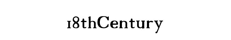 18thCentury font preview
