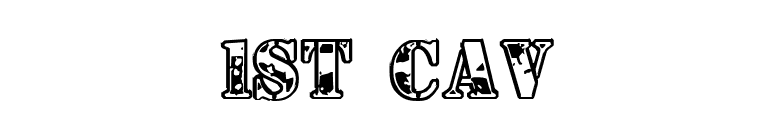 1st Cav font preview