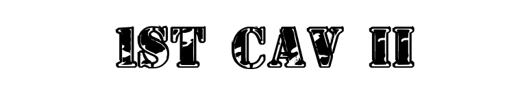 1st Cav II font preview