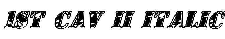 1st Cav II Italic font preview