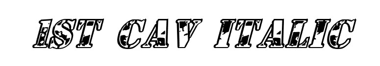 1st Cav Italic font preview