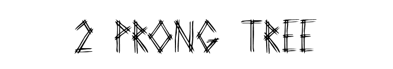 2 Prong Tree font preview