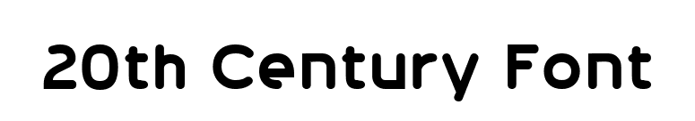 20th Century Font font preview