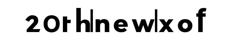 20th new xof font preview