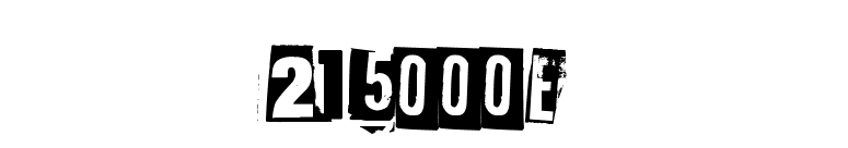 215000E font preview
