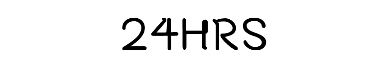 24HRS font preview