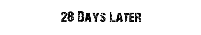 28 Days Later font preview