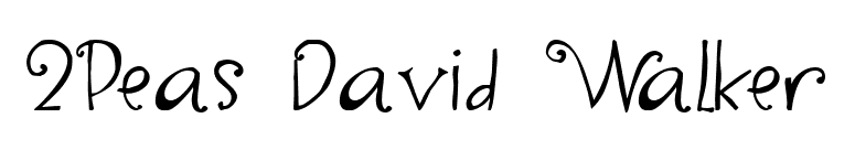 2Peas David Walker font preview