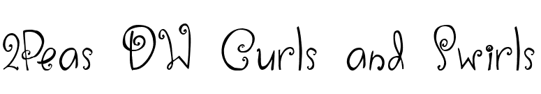 2Peas DW Curls and Swirls font preview