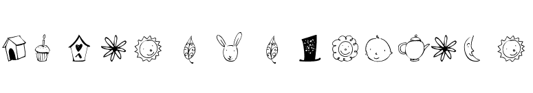 2Peas DW Dingbats font preview