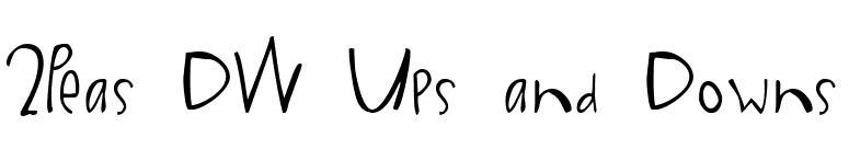 2Peas DW Ups and Downs font preview