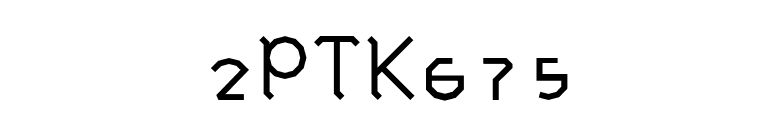 2PTK675 font preview