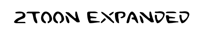 2Toon Expanded font preview