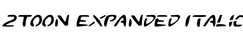 2Toon Expanded Italic font preview