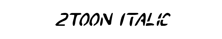 2Toon Italic font preview