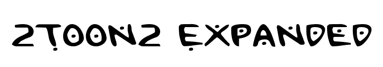 2Toon2 Expanded font preview