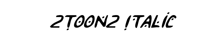 2Toon2 Italic font preview