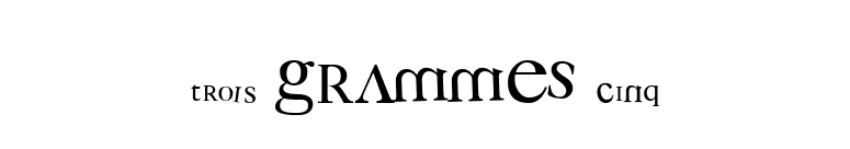 3 grammes 5 font preview