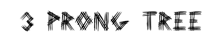3 Prong Tree font preview