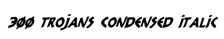 300 Trojans Condensed Italic font preview